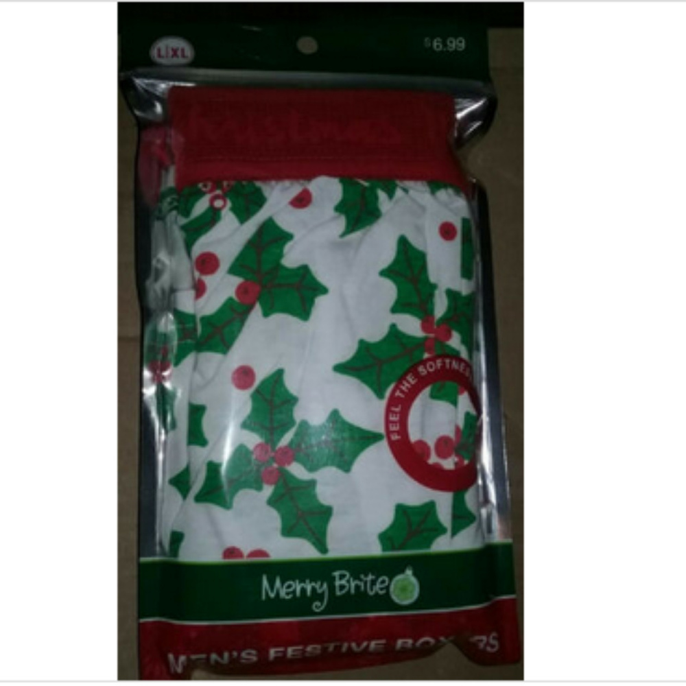 New Men's Festive L/XL Boxer Shorts